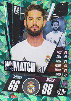 Isco Real Madrid 2020/21 Topps Match Attax CL Man of the Match #MM02